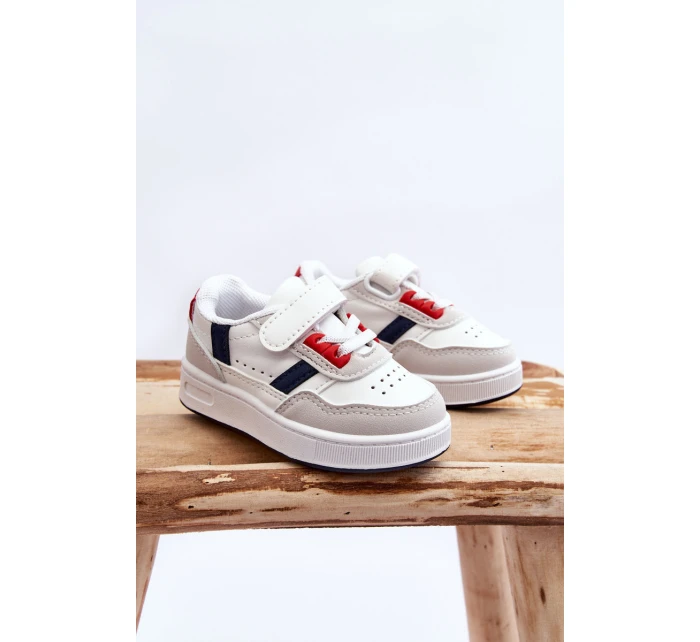 Klasické dětské sportovní boty bílé a Červené model 21621683 - Boto Klasické dětské sportovní boty bílé a Červené model 21621683 - Boto