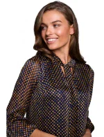 S237 Šifónové šaty so zaväzovaním pri krku - model 3