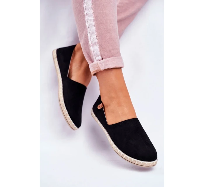 Dámske velúrové espadrilky Black Vulcano Dámske velúrové espadrilky Black Vulcano