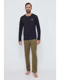 Pánske pyžamo U3BX00KBZG0 F817 khaki/čierne - Guess