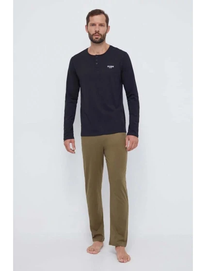 Pánske pyžamo U3BX00KBZG0 F817 khaki/čierne - Guess Pánske pyžamo U3BX00KBZG0 F817 khaki/čierne - Guess