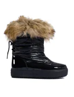 Praktické čierne snežnice s platformou pre ženy Praktické čierne snežnice s platformou pre ženy