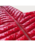 Červená prošívaná dámská bunda s kapucí model 16146925 - S'WEST Červená prošívaná dámská bunda s kapucí model 16146925 - S'WEST