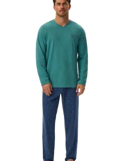 Pánske pyžamo 41906 Joger green - HENDERSON