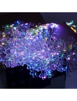 Svetelné závesy na vianočný stromček 200x200 CM 408LED snehové vločky MULTIKOLOR Svetelné závesy na vianočný stromček 200x200 CM 408LED snehové vločky MULTIKOLOR