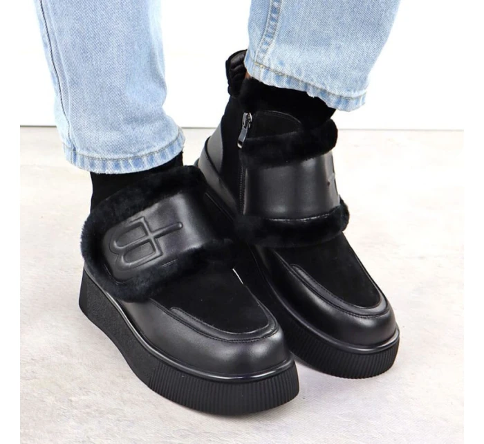 W model 21398666 zateplená obuv černá - Potocki