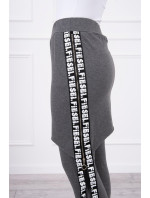 Nohavice/oblek s nápisom selfie graphite