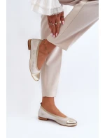 Kožené baleríny Zlaté model 21646187 - Zazoo