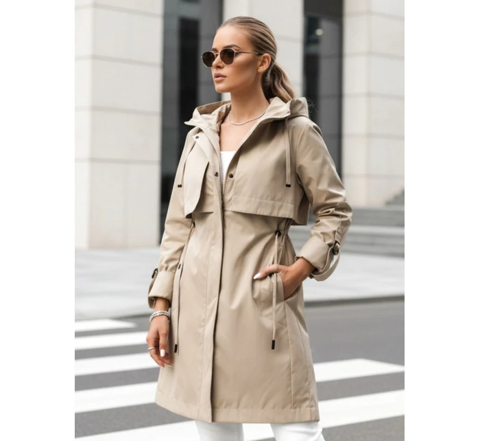 Dstreet dámská přechodná bunda typu parka velbloudí barvy model 21974192 - FashionStreet