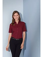 JN 679 Popelínová halenka s krátkým rukávem model 22488261 wine - Daiber JN 679 Popelínová halenka s krátkým rukávem model 22488261 wine - Daiber