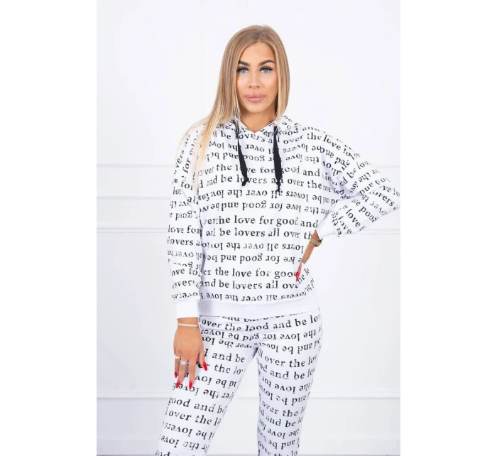 Sada s potlačou biela Sada s potlačou biela