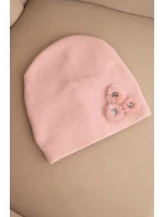 Dámská čepice s ozdobnými model 21489442 květinami elegantní černá - K-Fashion