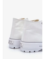 Vysoký Látkové tenisky na platformě Big Star LL274156 Bílá Vysoký Látkové tenisky na platformě Big Star LL274156 Bílá