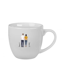 Personalizovaný keramický hrnek 400 ml s párem zezadu