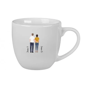 Personalizovaný keramický hrnek 400 ml s párem zezadu