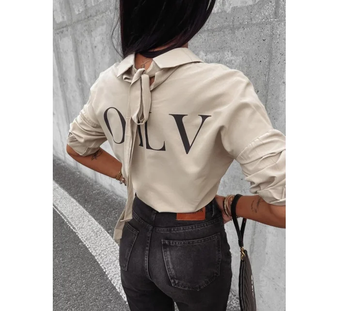 Dámská košile model 18909725 khaki - Ola Voga