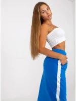 Dámska tepláková sukňa RV SD 8073.73P Tmavomodrá s bielou - Rue Paris