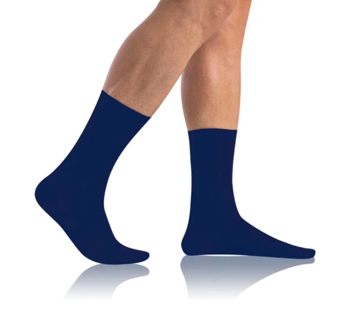 model 20162137 klasické pánské ponožky BAMBUS COMFORT SOCKS  tmavě modrá - Bellinda