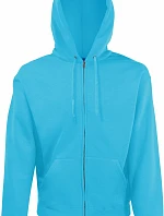 Fruit of the Loom Classic Hooded Sweat Jacket Mikina s kapucňou 16.2062 azúrovomodrá
