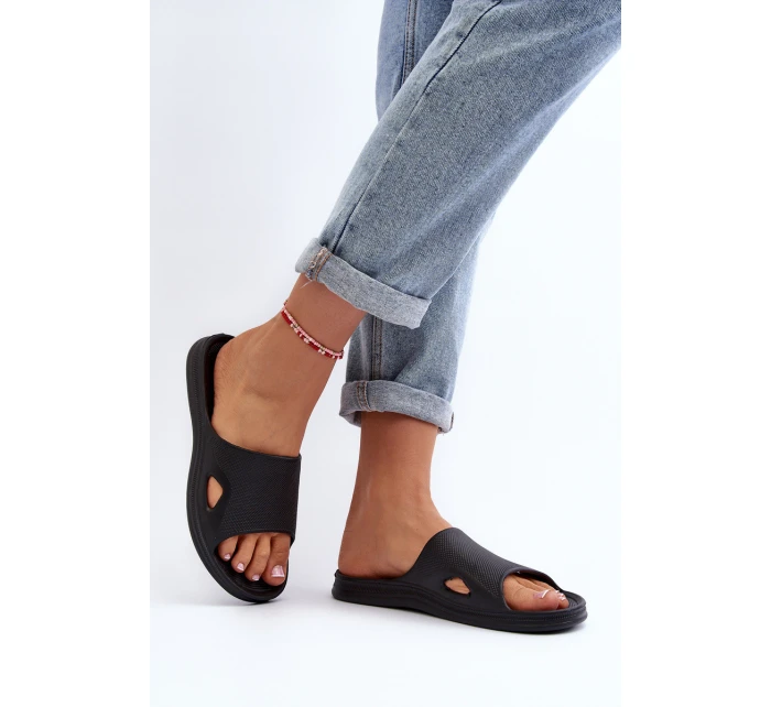 Klasyczne Klapki Damskie Czarne Juniria Klasyczne Klapki Damskie Czarne Juniria