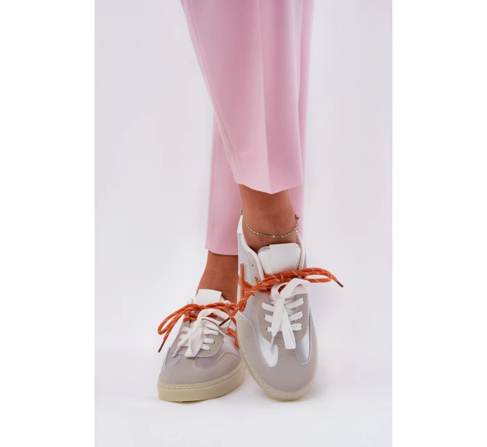 Niskie Buty Sportowe Damskie Srebrne Zelevelis