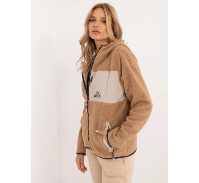 Mikina D20001M02671A2 svetlohnedá