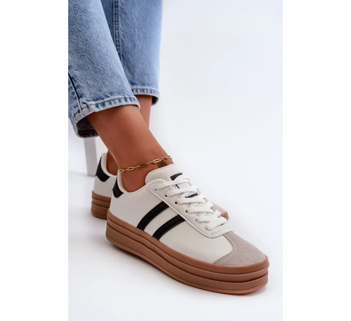 Dámske tenisky na platforme White Egelia Dámske tenisky na platforme White Egelia