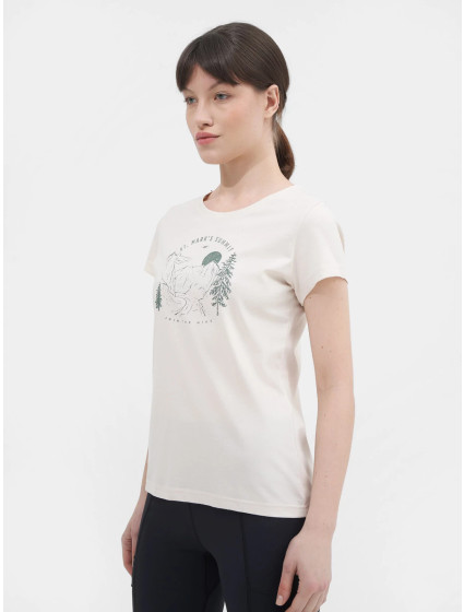 Dámske tričko z organickej bavlny 4FSS23TTSHF273-11S biele - 4F