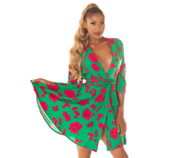 Sexy Fashionista Wrap-Dress with print