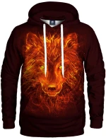 Unisex mikina s kapucňou Fire Wolf 1826397 HK AFD888 červená- Aloha From Deer