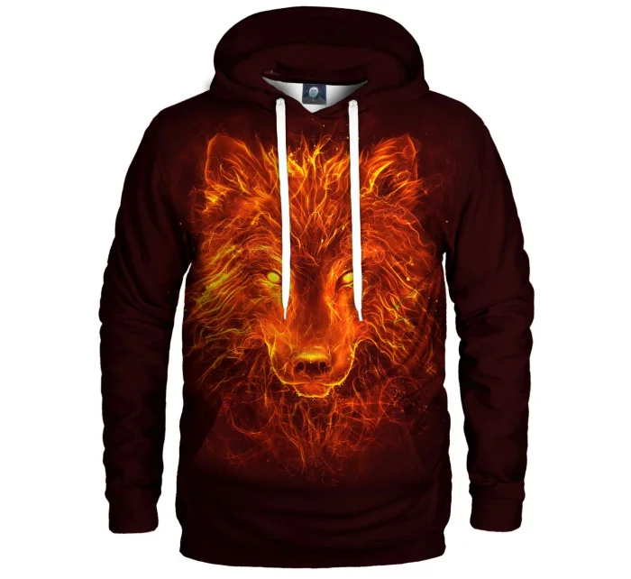 Unisex mikina s kapucňou Fire Wolf 1826397 HK AFD888 červená- Aloha From Deer