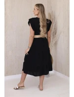 Dámské šaty model 21772693 s páskem černé - Kesi