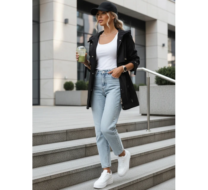 Parka damska przejściowa z kapturem czarna model 22025135 - FashionStreet