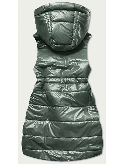 Lesklá zelená vesta s kapucí model 16807302 - S'WEST