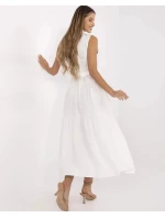 Elegantní dámské maxi šaty v krémové barvě model 21214408 - Factory Price Elegantní dámské maxi šaty v krémové barvě model 21214408 - Factory Price