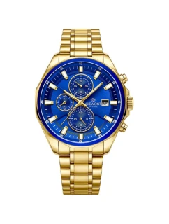 Pánské hodinky Chronograph Sapphire Gold Blue model 21807499 - Giewont