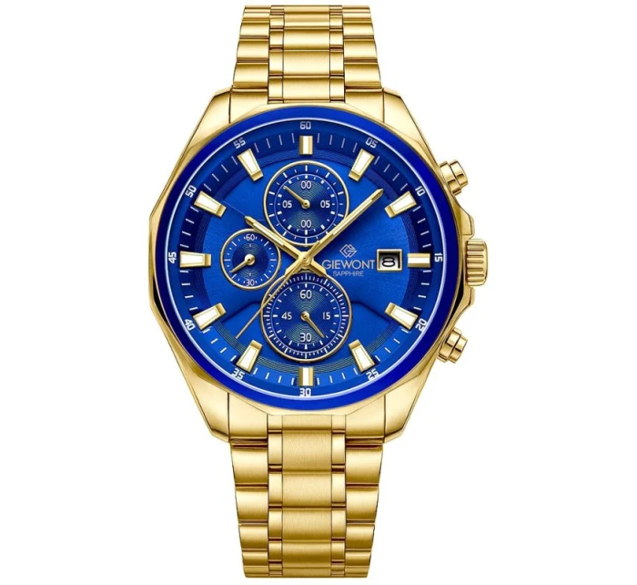 Pánské hodinky Chronograph Sapphire Gold Blue model 21807499 - Giewont Pánské hodinky Chronograph Sapphire Gold Blue model 21807499 - Giewont