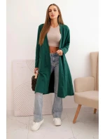 Dámska bavlnená blúzka s dlhými rukávmi zelená