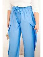 Dámske Plus veľkosť bavlnené nohavice s elastickým pásom Denim Dámske Plus veľkosť bavlnené nohavice s elastickým pásom Denim