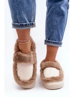 Damskie Kapcie Z Futerkiem Beżowe Sailey