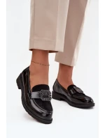 Lakované dámské s ozdobnou sponou Černé model 21711992 - S.Barski Lakované dámské s ozdobnou sponou Černé model 21711992 - S.Barski