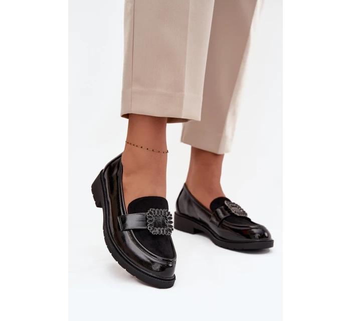 Lakované dámské s ozdobnou sponou Černé model 21711992 - S.Barski Lakované dámské s ozdobnou sponou Černé model 21711992 - S.Barski