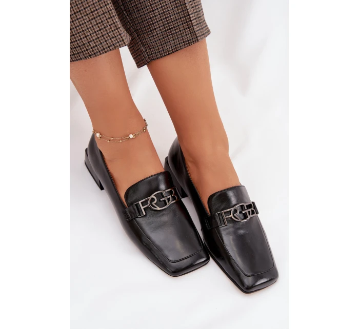 Kožené dámské mokasíny s ozdobným detailem D&A CR61-3125 Béžové