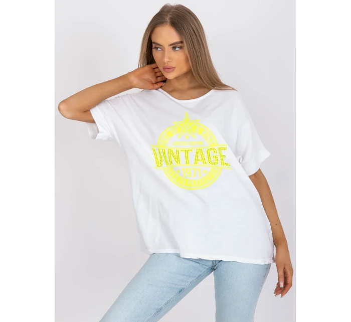 Tričko DHJ TS 6860.26X biela a žltá