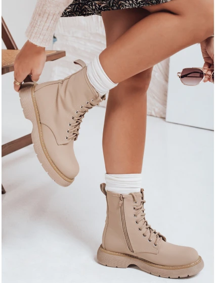 Dámské khaki boty model 21971391 - Dstreet Dámské khaki boty model 21971391 - Dstreet