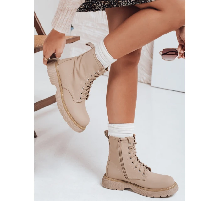 Dámské khaki boty model 21971391 - Dstreet Dámské khaki boty model 21971391 - Dstreet