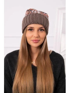 Dámská čepice Iris model 18751799 cappuccino - K-Fashion