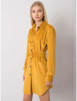 Šaty DHJ SK 10333.12P tmavo žltá Šaty DHJ SK 10333.12P tmavo žltá