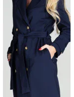 Dámsky kabát M698 tmavomodrý - Figl Dámsky kabát M698 tmavomodrý - Figl