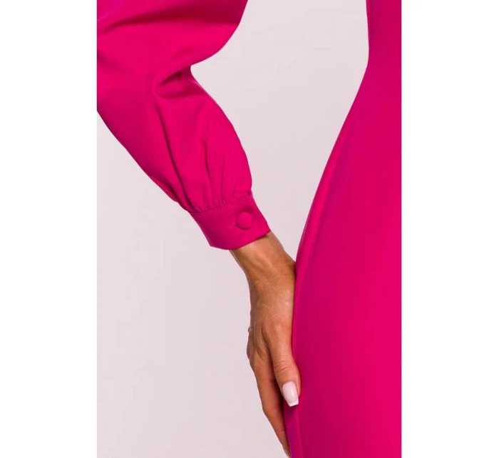 Plášťové šaty M812 fuchsiová - Moe